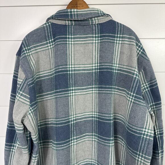 Members Mark Plaid Button Front Flannel Shacket Jacket Multicolored XXL - Picture 8 of 8